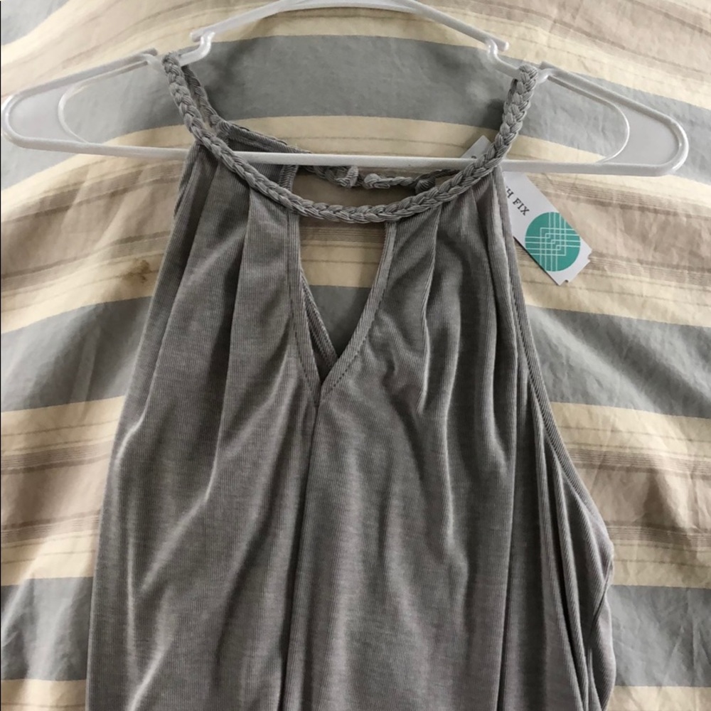 Gray dress top